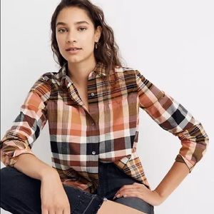 Madewell: classic boyfriend shirt in seconda plaid